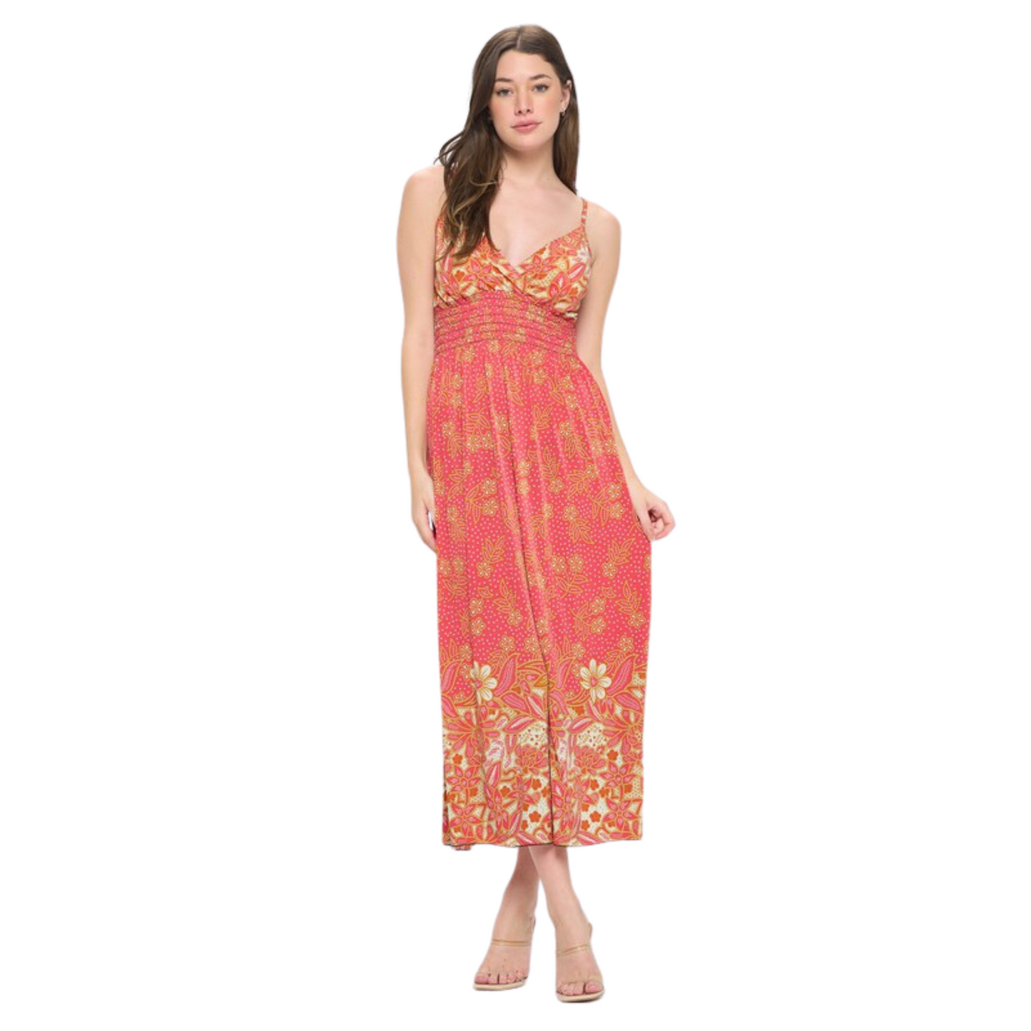 C-Mode Floral Maxi Dress W/Adjustable Straps (3 Colors! S-L)