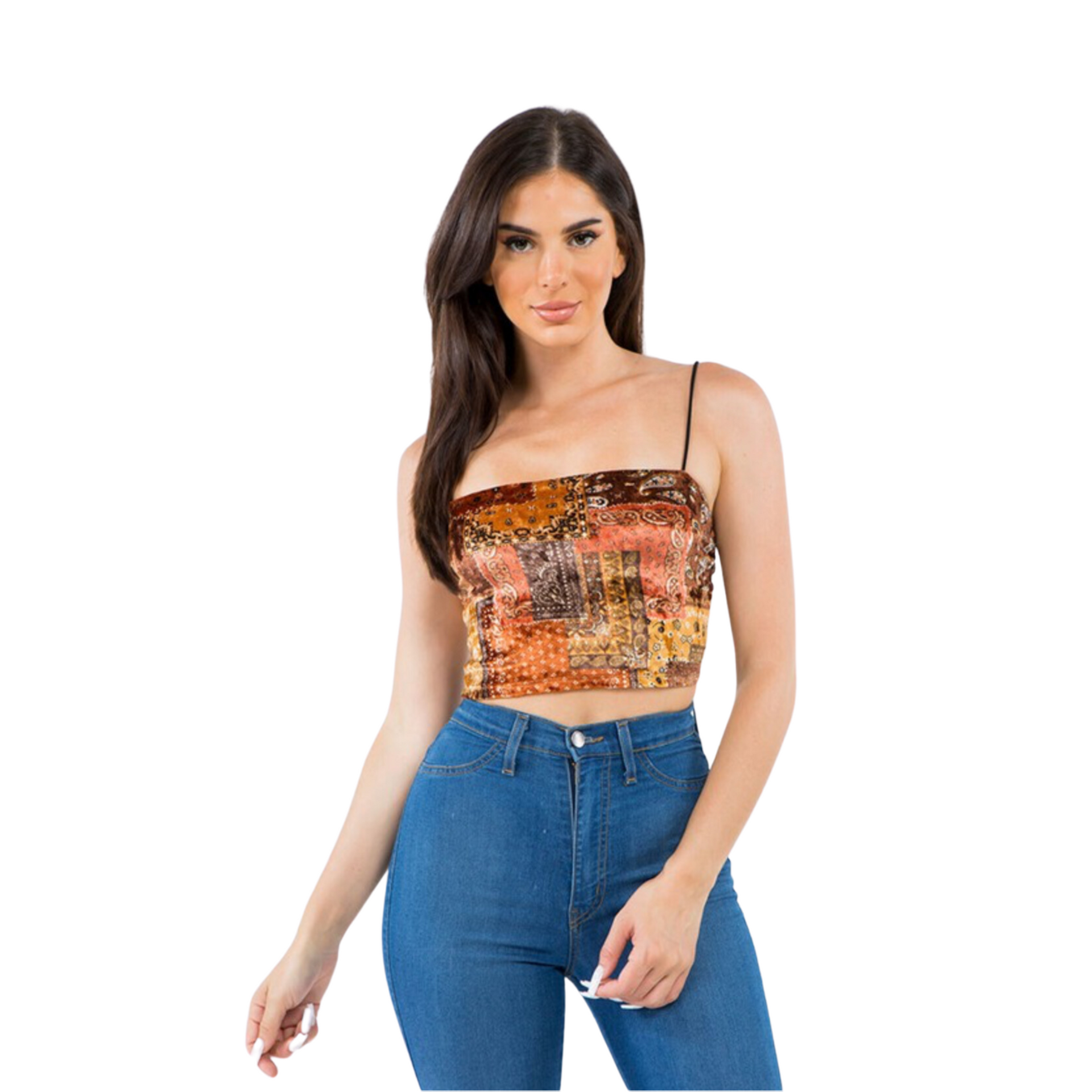 Suede Print Crop Top – Free Culture Clothing