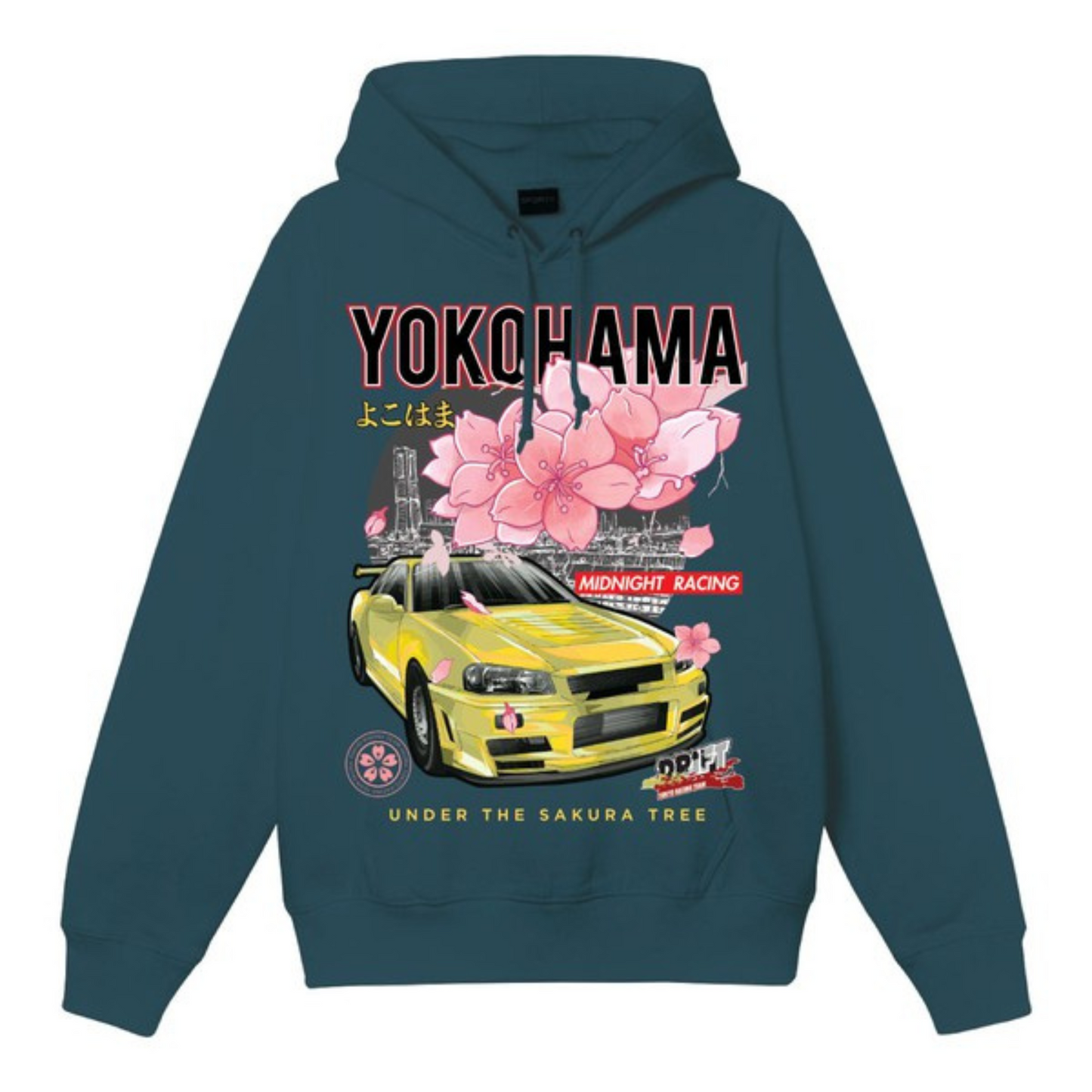 Yokohama Midnight Racing Hoodie Teal (M-3XL)