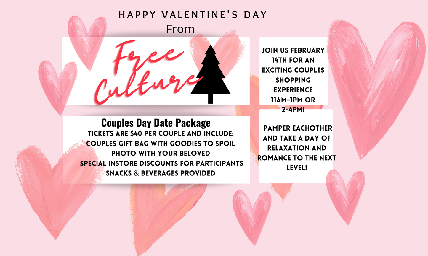 Valentines Day Couples Day Date Tickets! (2/14/24 11-1PM OR 2-4PM)