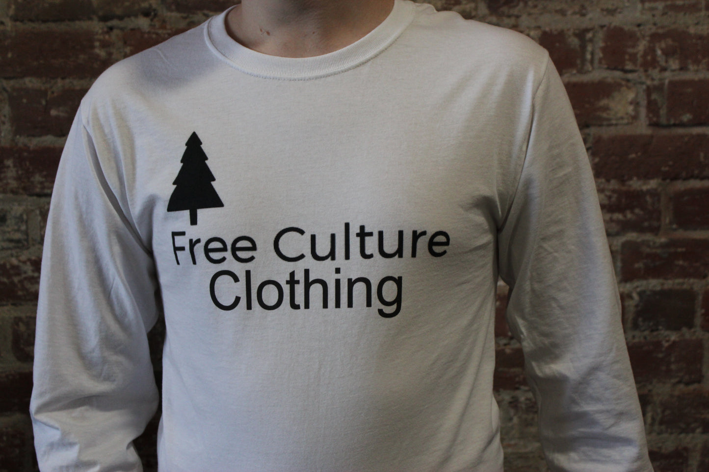 Free Culture Logo Long Sleeve Black/White (S-3XL)