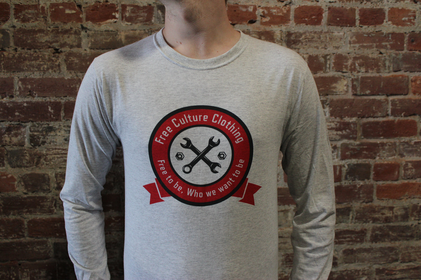 Free Culture Tools Long Sleeve Gray (S-3XL)