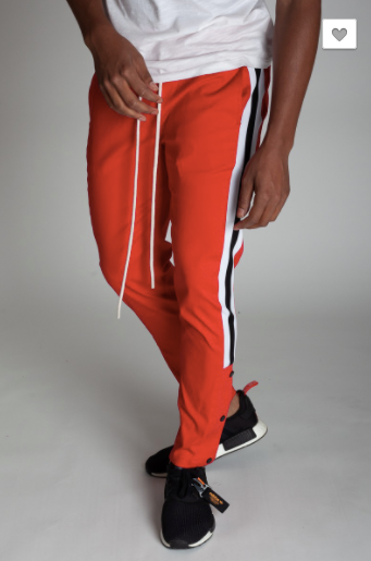 Kayden K Athletic Snap Joggers (Black or Red S-2XL)