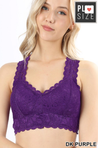 Zenana Plus Size Lace Bralette's (5 Colors! 1XL-3XL) – Free Culture Clothing
