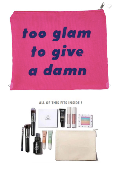 Fashion Cosmetic Pouch (Too Glam To Give A Dam)