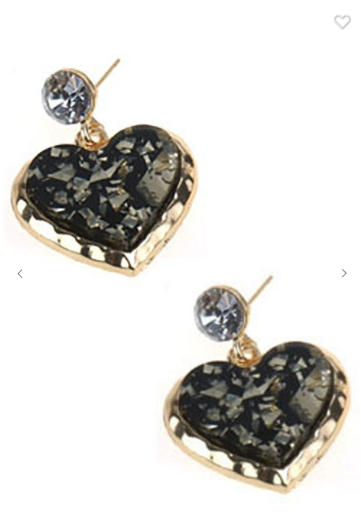 Touch & Co. Heart Drop Earrings (Red, Gold, or Silver)