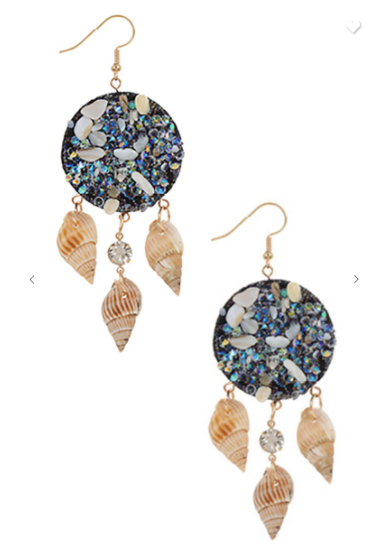 Sea Shell Dangle Earrings (3 colors!)