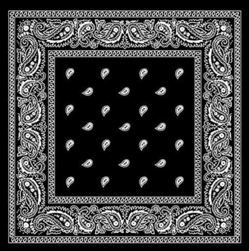 Paisley Bandana (Available in Black, Red, White, & Gray)