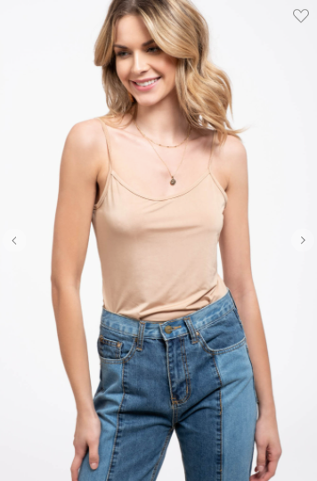 Blu Pepper Luxe Cami Top Ivory OR Nude (S-L)