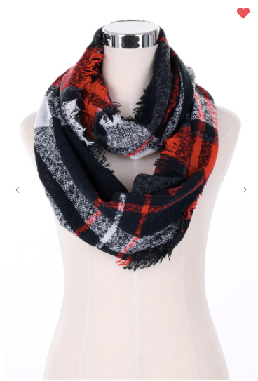 Fashion Infinity Scarf Plaid (5 Different Colors!)
