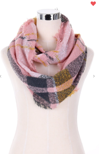 Fashion Infinity Scarf Plaid (5 Different Colors!)