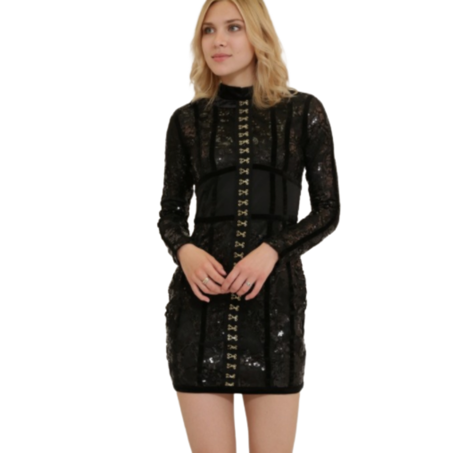 Xtaren Sequin Dress Black or Burgundy (S-L)