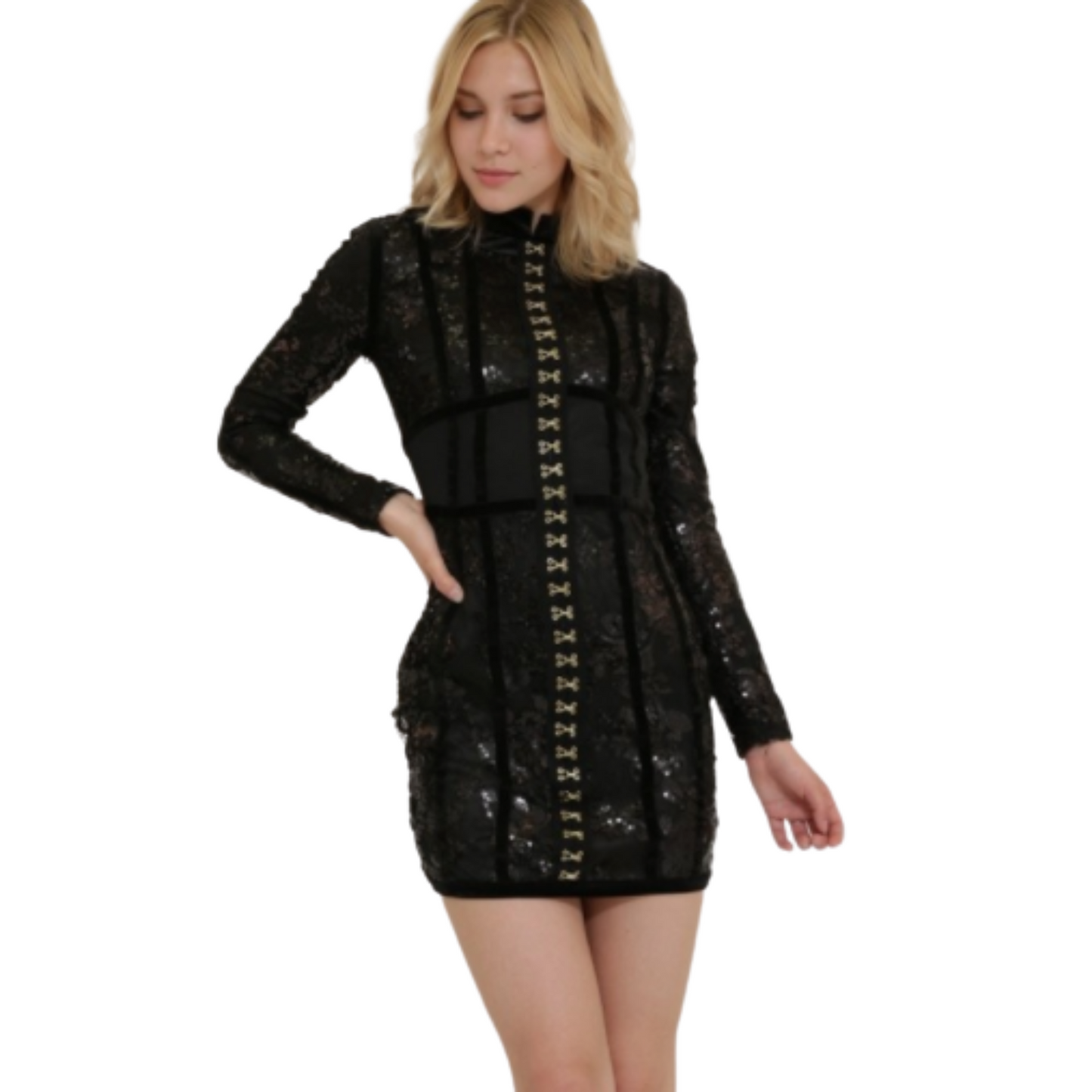 Xtaren Sequin Dress Black or Burgundy (S-L)