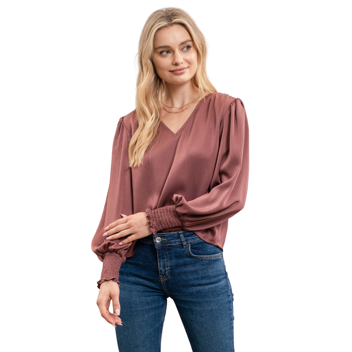 Blu Pepper Satin Rust Maroon Top (S-L)