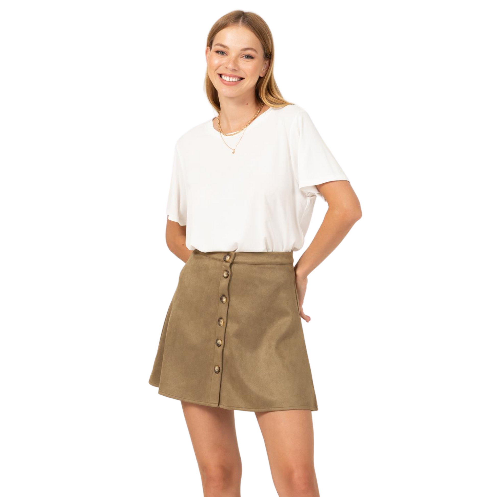 Hyfve faux suede sales skirt