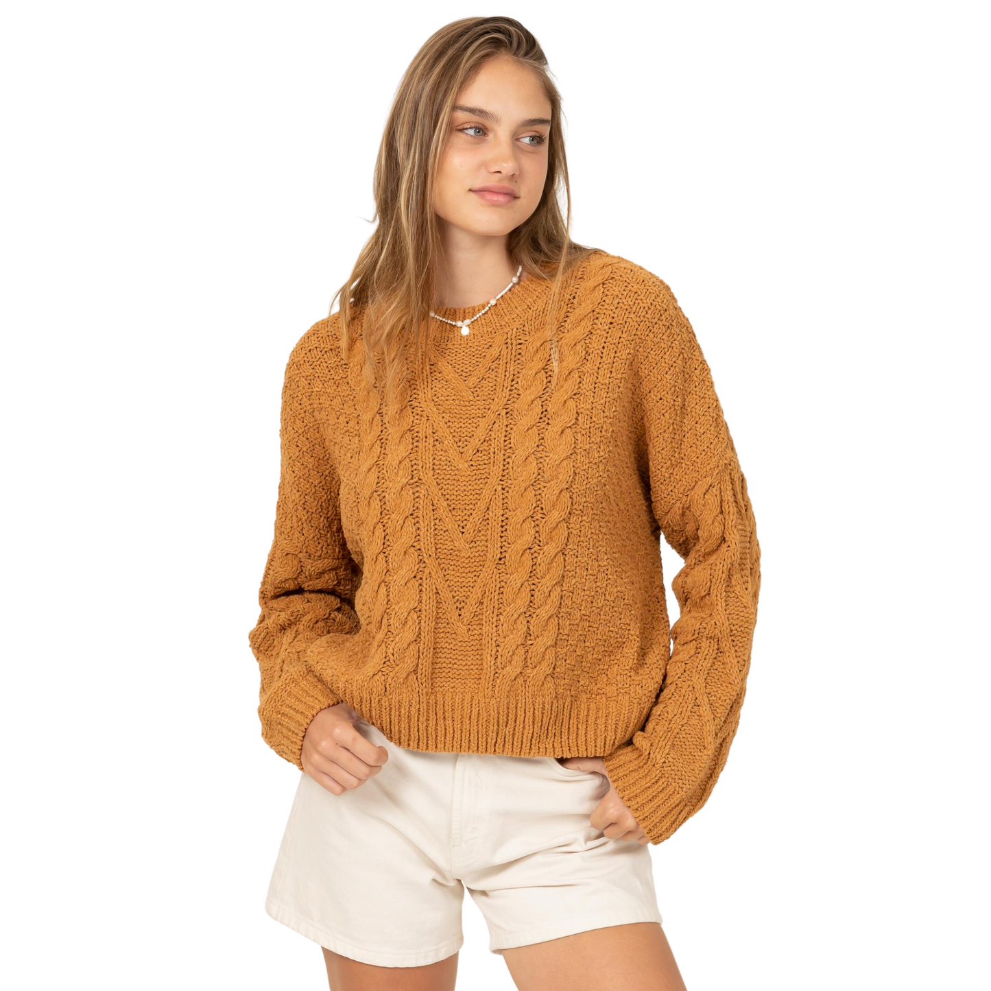 Double Zero Elegantly Knit Crop Sweater (2 Colors! S-L)