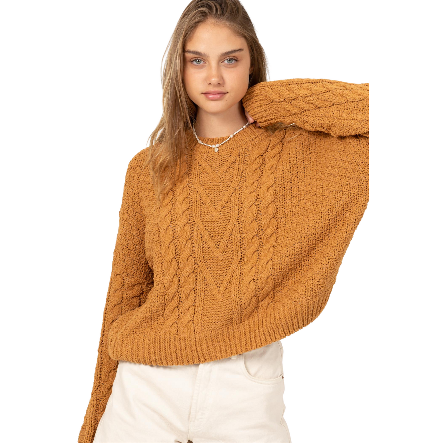 Double Zero Elegantly Knit Crop Sweater (2 Colors! S-L)