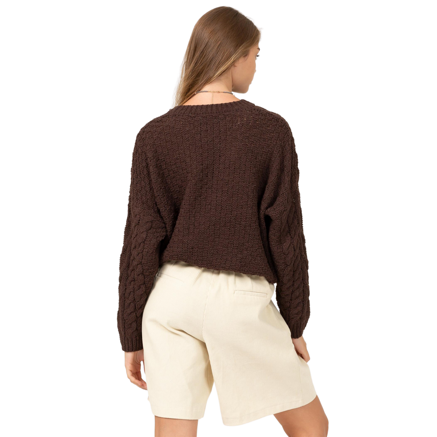 Double Zero Elegantly Knit Crop Sweater (2 Colors! S-L)