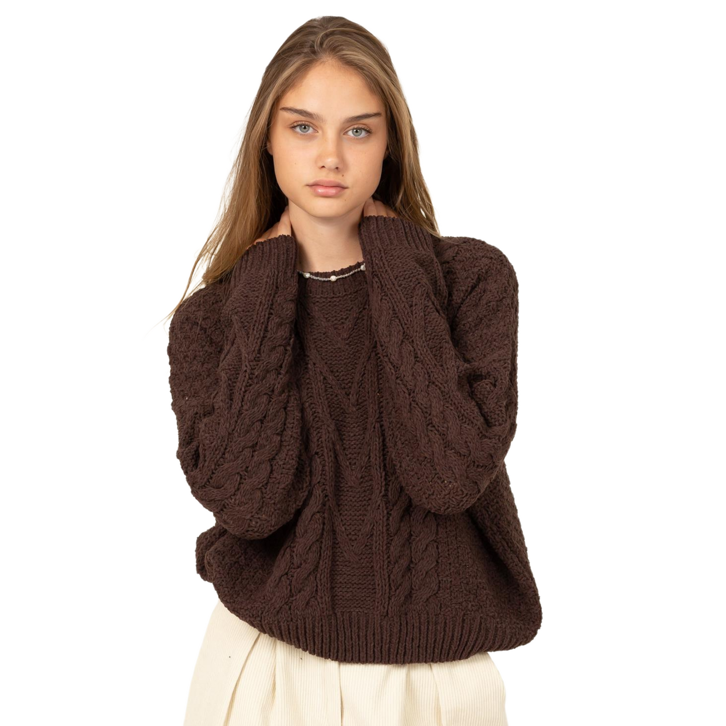 Double Zero Elegantly Knit Crop Sweater (2 Colors! S-L)