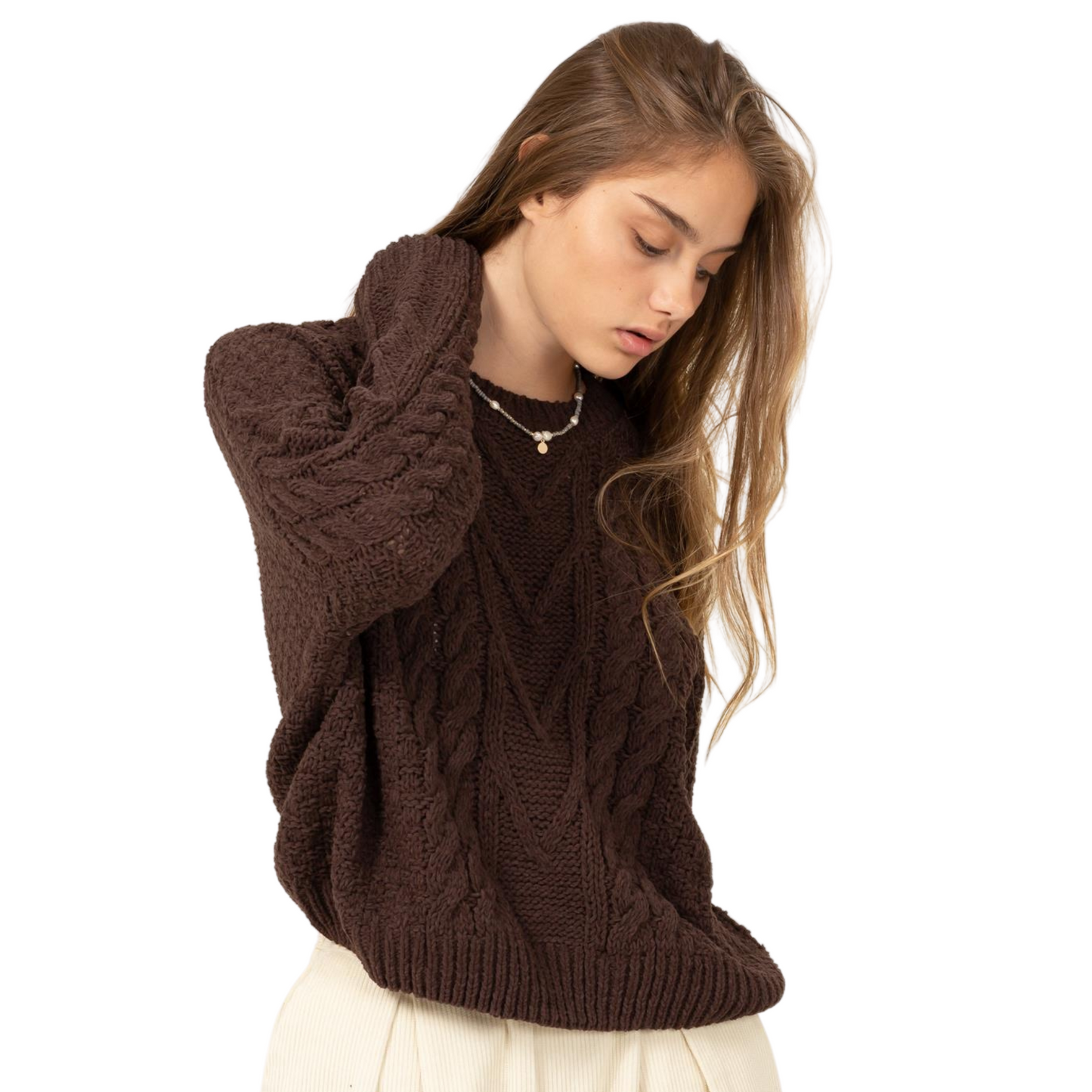 Double Zero Elegantly Knit Crop Sweater (2 Colors! S-L)