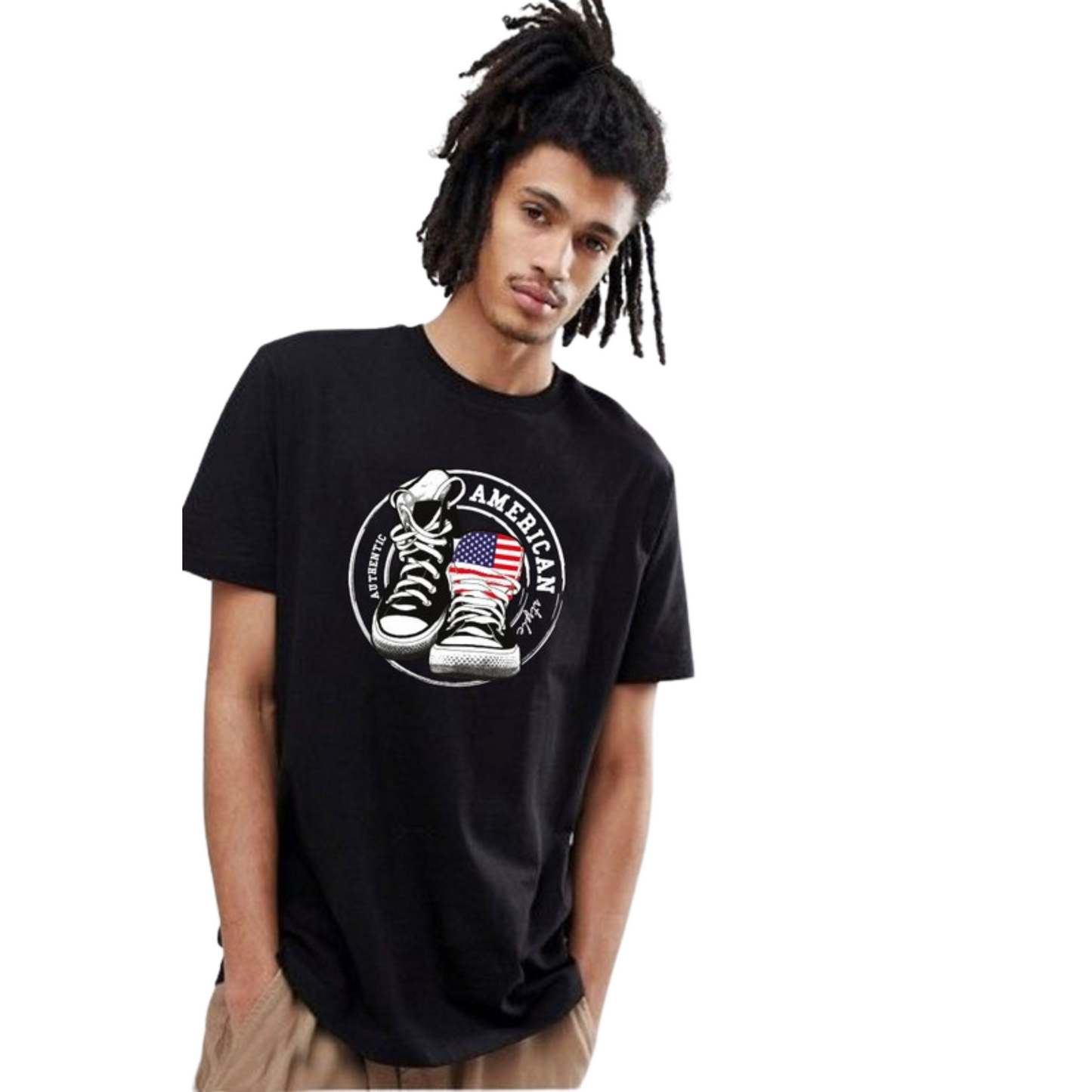 No Brand Authentic America High-Top Tee (S-XL)