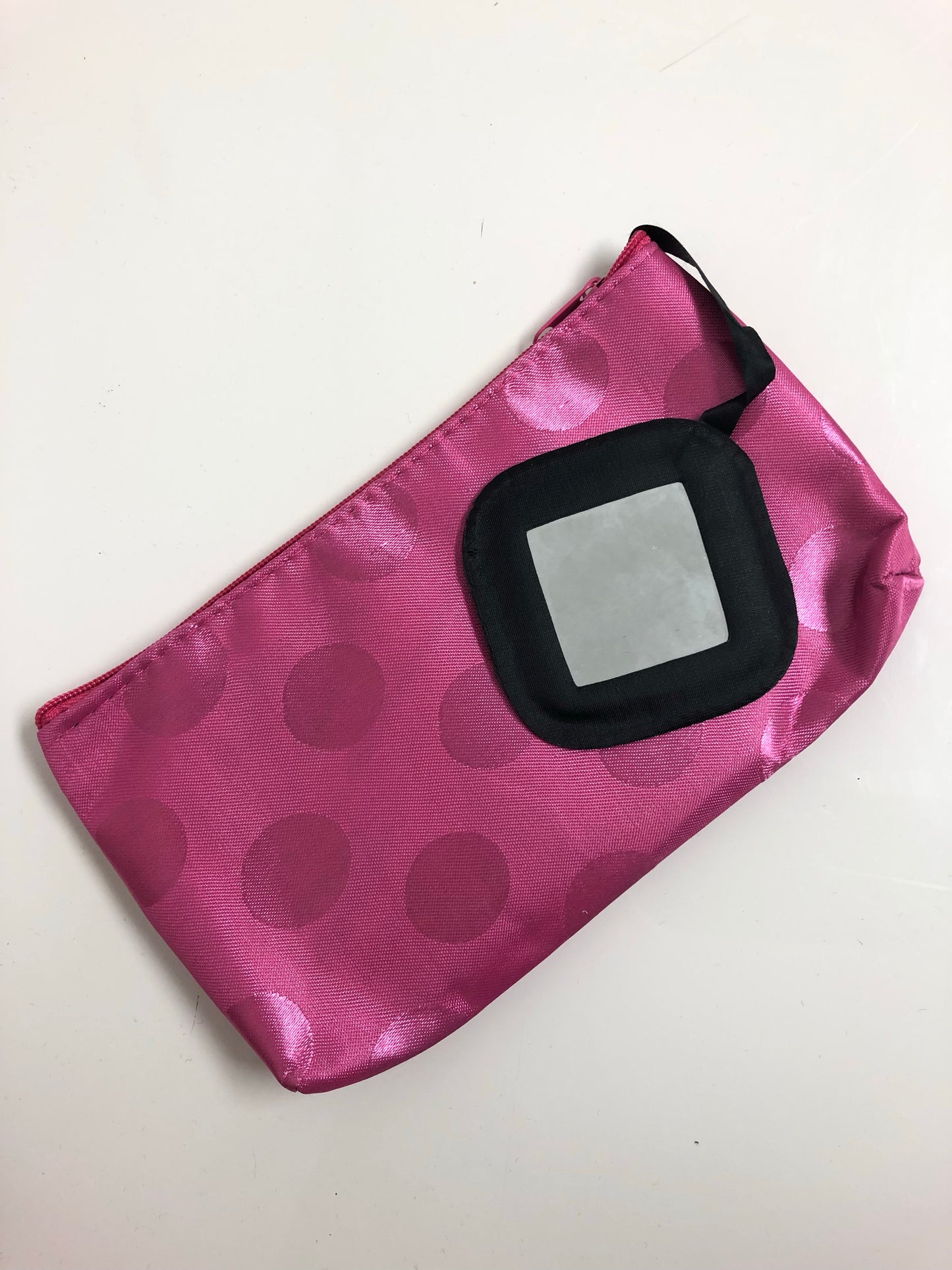 Polka Dot Cosmetic Bag W/ Mirror