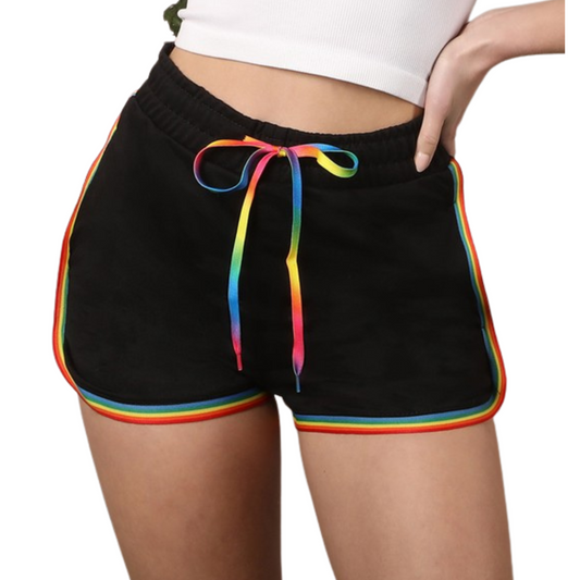 Ninexis Rainbow Shorts (Black Or Gray S-XL)