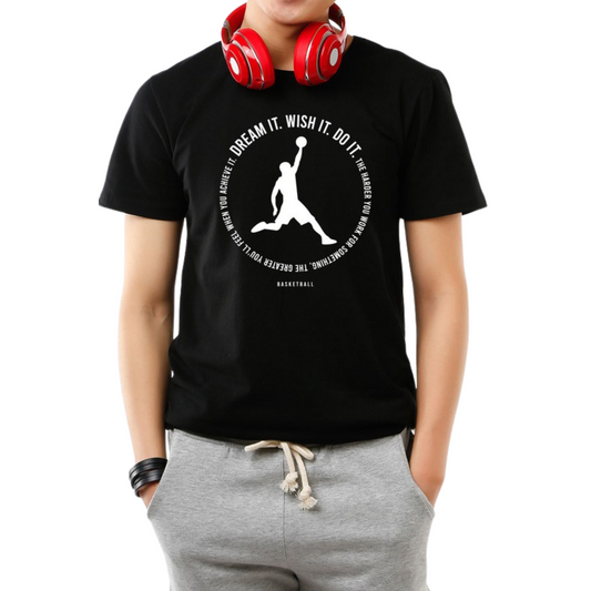 No Brand Basketball Graphic Tee (2 Colors S-XL)