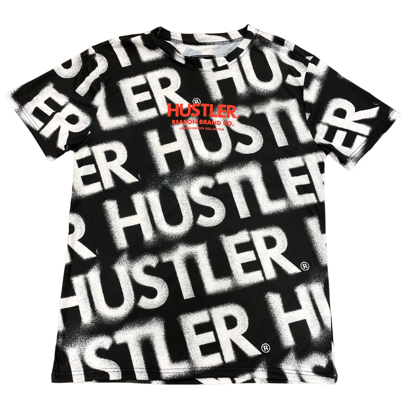 Hustler Black n White Printed Tee (S-XL)