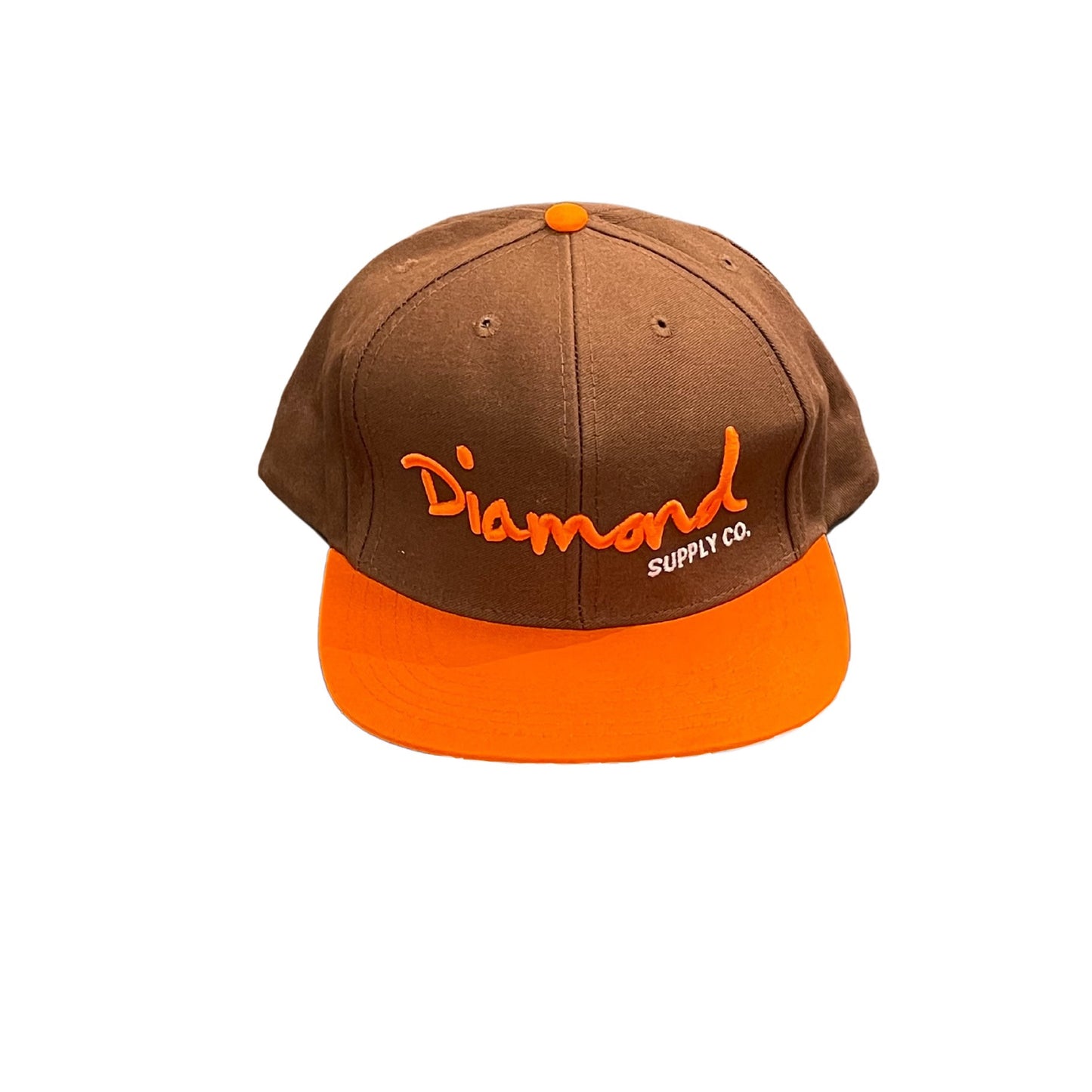Diamond Supply Snapback Maroon/Orange