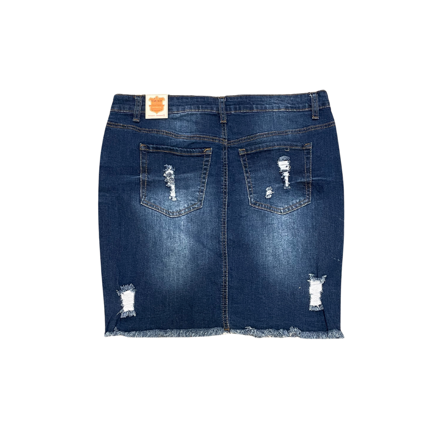 Wax Jeans Plus Size Distressed Denim Skirts (3 Colors! 1XL-3XL)