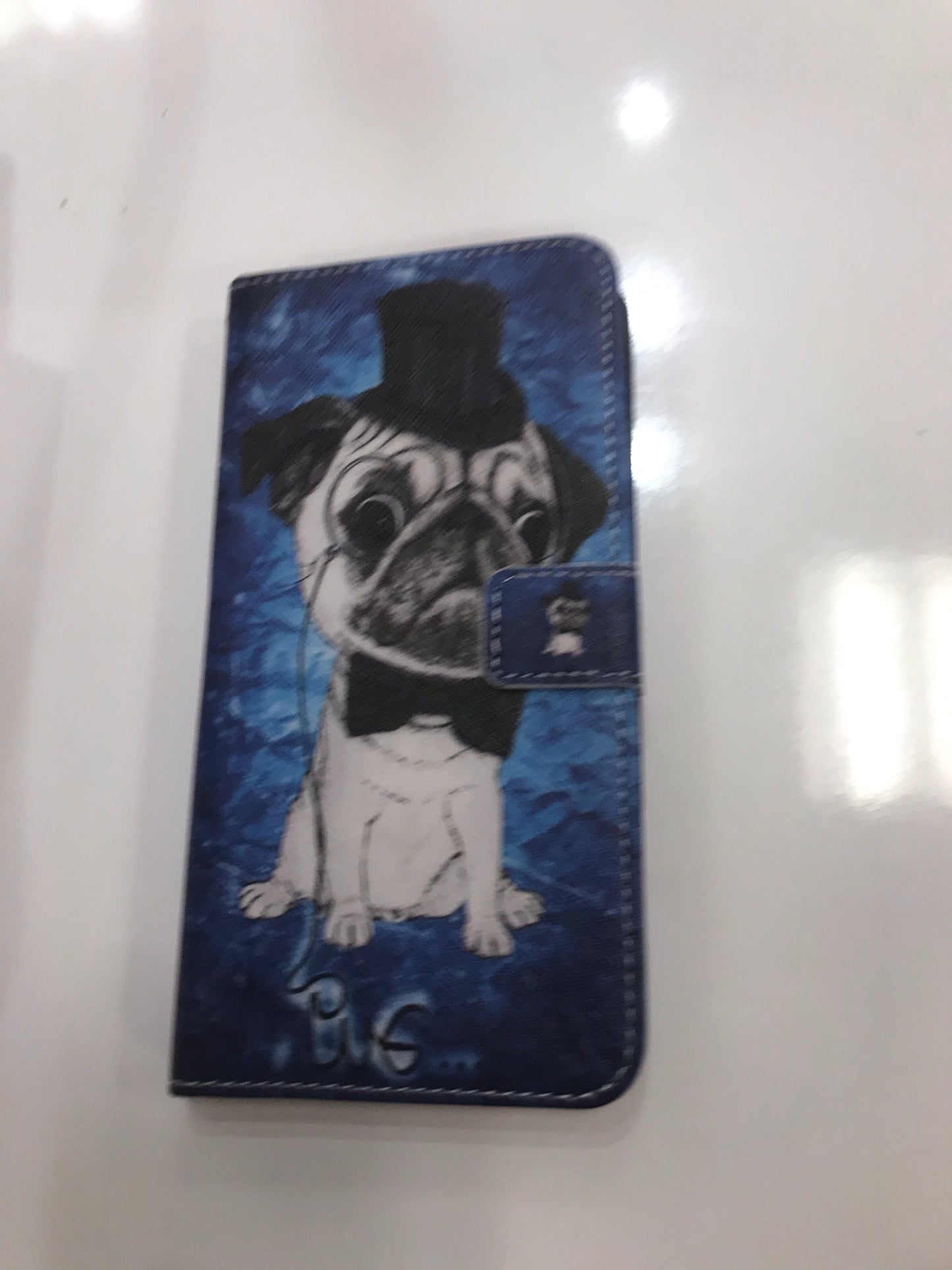 Classy Pug iPhone Wallet (iPhone (6 (6s), iPhone (6 (6s) Plus).
