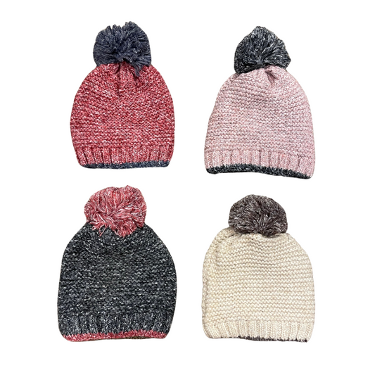 Fashion Collection Los Angeles Pompom Beanie's (4 Colors!)