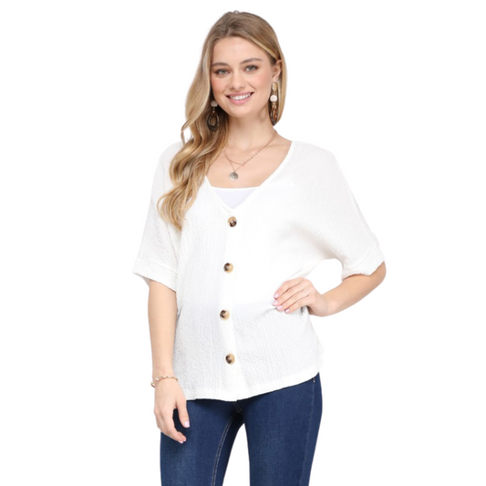 Ninexis Textured Button Down Short Sleeve (S-L)