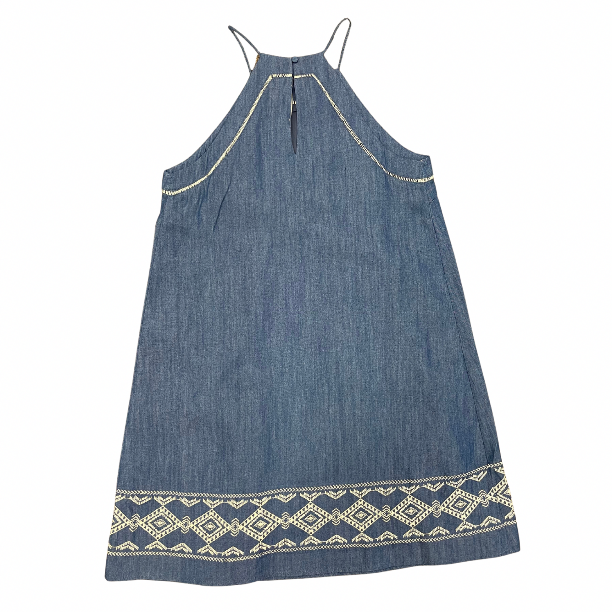 J.O.A. Tribal Embroidered Denim Dress (S-L) XS