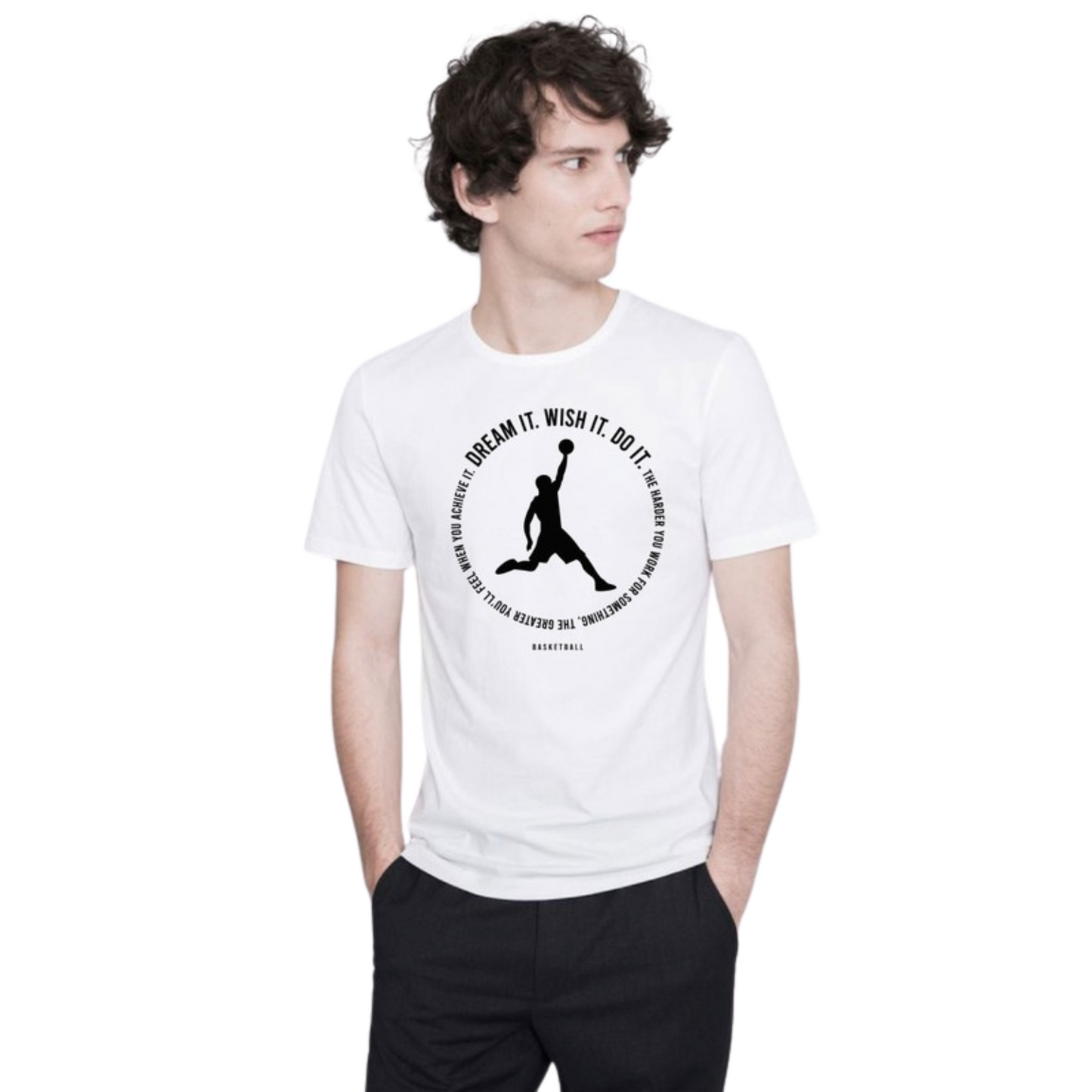 No Brand Basketball Graphic Tee (2 Colors S-XL)