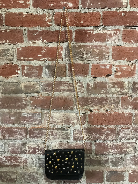 Small Leather Crossbody W/ Scattered Studs